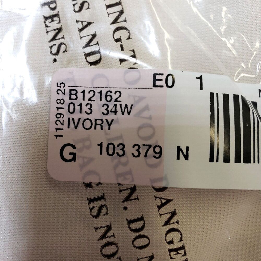 Blair NEW Womens Ponte Pants Size 34W Ivory Pockets Inseam 30 Pull On Plus - Picture 7 of 7